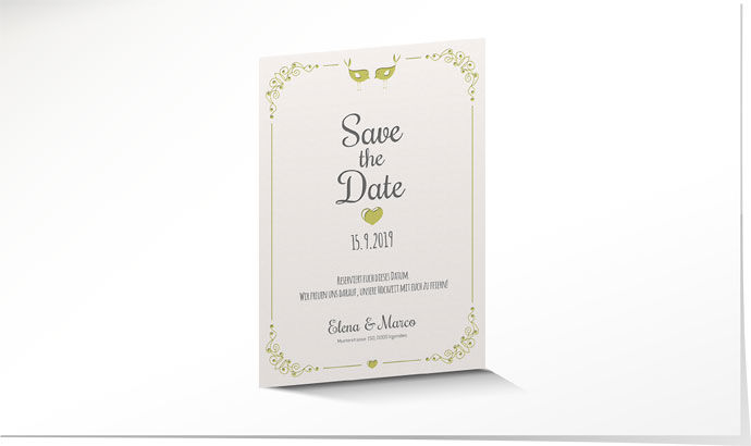 Save the Date Karte Letterpress 710 Save the Date Karte Letterpress