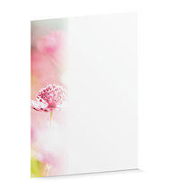 Briefpapier 736 mit rosa Blumen