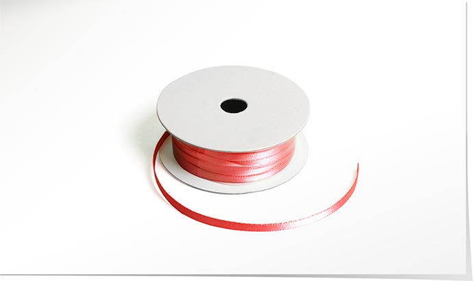 Satinband 3 mm Rot Geschenkband Satin